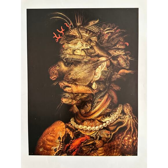 Arcimboldo, Allegory of Water, Painting, Book Page, Art Print, ~ 250802-WH 350 H - Picture 2 of 2